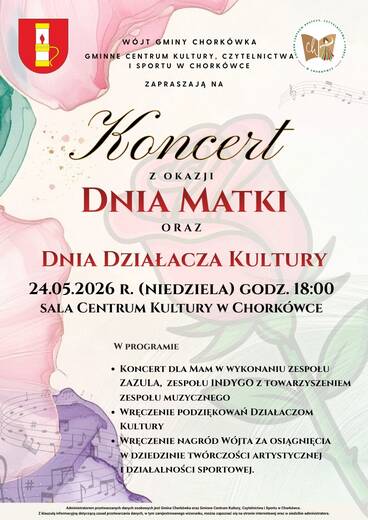 Koncert z okazji Dnia Matki oraz Dnia Działacza Kultury